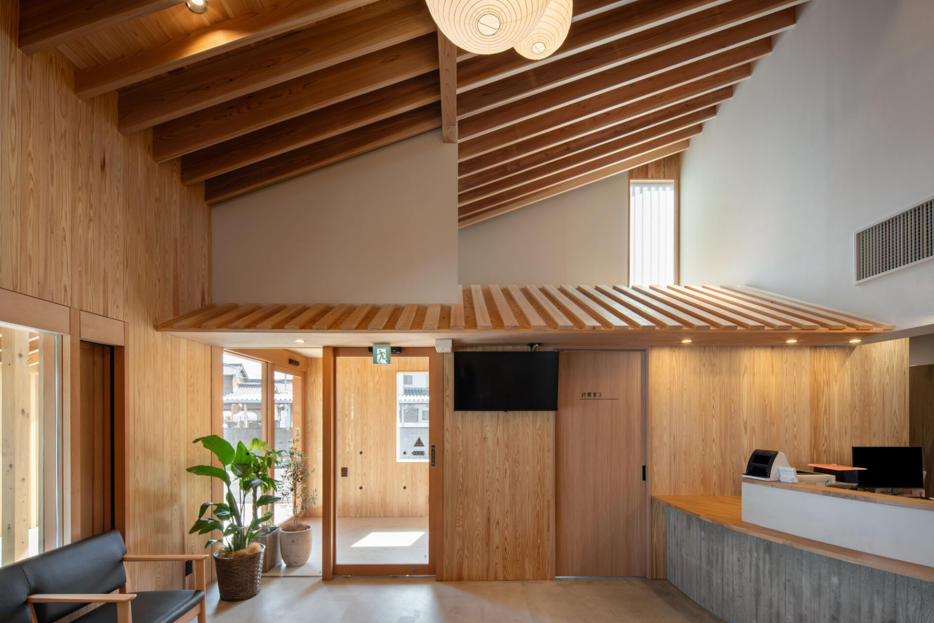 医療施設、病院の内観、入口